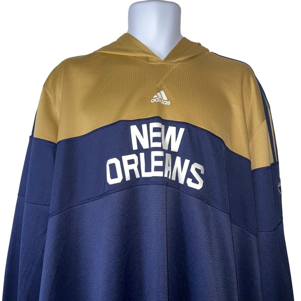 Adidas NBA New Orleans Pelicans Athletic Hoodie Mens 3XL  Hooded Hoodie Big Tall - Picture 2 of 11